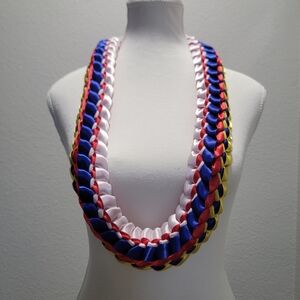 Filipino Flag Colors Inspired Graduation Lei